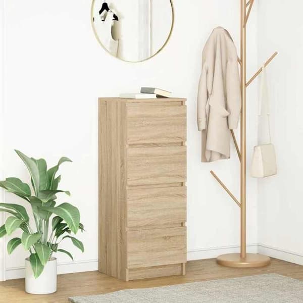 vidaXL Buffé eksonoma 37,5x35x99 cm i träkomposit, förvaringsmöbel, köksförvaringsmöbel, möbel 861699