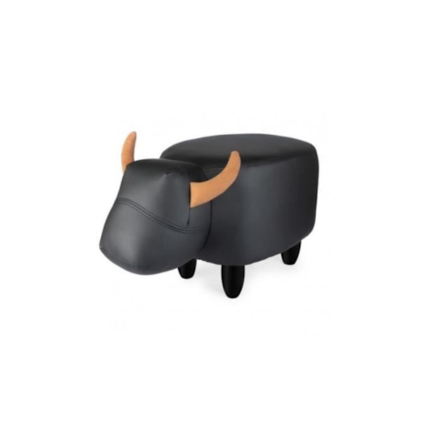 Taburett - BALVI - KOSSAN - Syntetiskt läder - 59 cm - Modern design Svart
