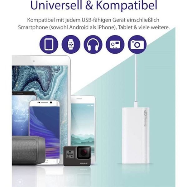 Batteri Power Bank GP Batterier B05A 130B05ABEIGE Li-Ion 5000 mAh 1 st(s)