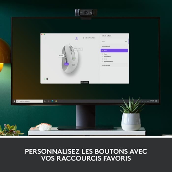 Souris - Trådlös - Logitech - Signature M650 L - Högerhänt - Vit