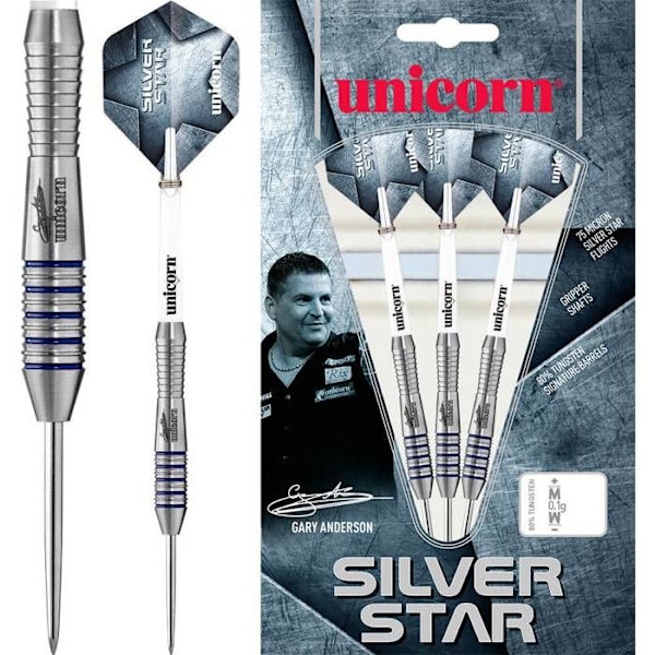 Unicorn Gary Anderson Silverstar 80% P3 - Dartspets i Stål
