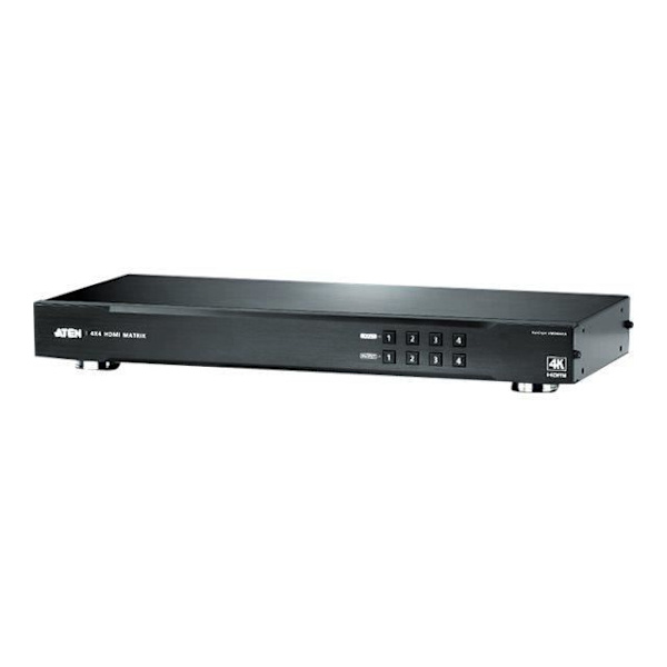 ATEN VanCryst 4 x 4 4K HDMI Matrix Switch VM0404HA Video-Audio Switch - Metallfodral - EDID Expert