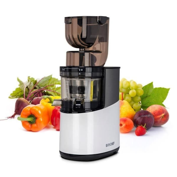 Juice Extractor - BioChef - Atlas Whole Slow Juicer PRO - 400W - 40 rpm - Öppning 8x8cm Vit