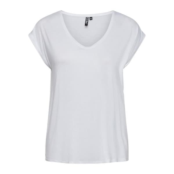 T-shirt dam Pieces Billo - Klar vit - M kritvit