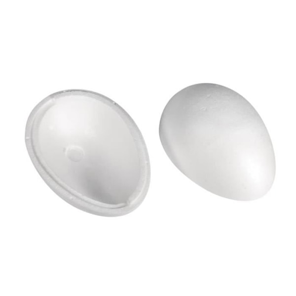 Ägg Polystyren 26 cm Hålrum 2 delar Vit
