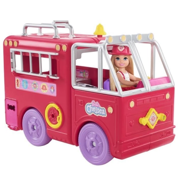 BARBIE - THE CHELSEA FIRE TRUCK - CHELSEA DOLL 15 CM AND CH