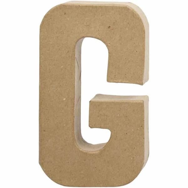 Dekorativt brev - Beige - Pappersmaché - Inomhus
