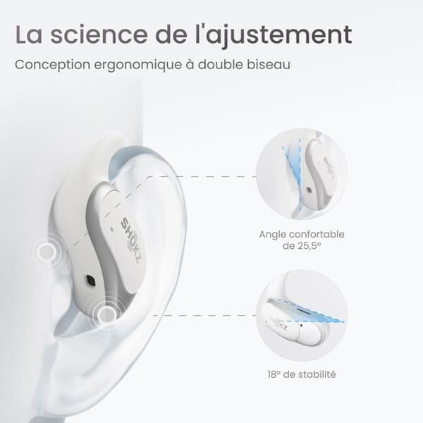 Hörlurar Shokz OPEN FIT AIR VIT Vit