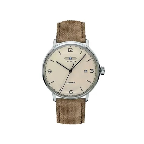 Klocka - Zeppelin - Hindenburg - Automatisk - Brunt Läder - Vattentät 50m Beige, brun