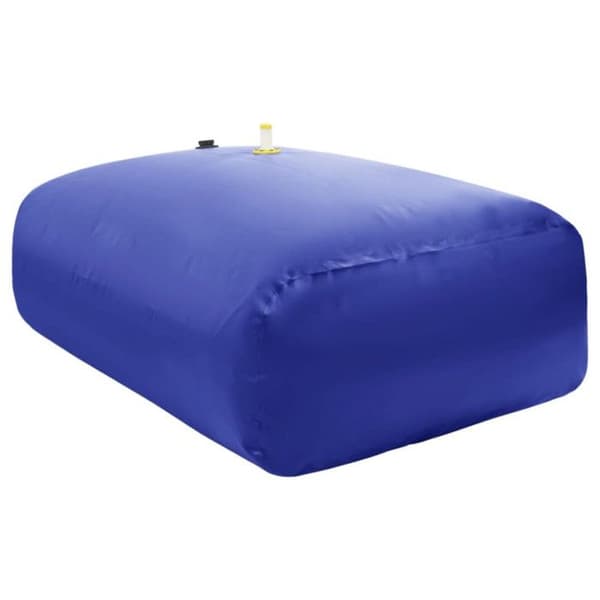 Fällbar vattentank - vidaXL - 2100 L - PVC - Kran - Blå