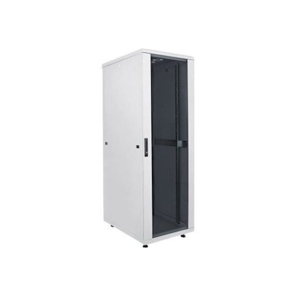 Intellinet 19" nätverksskåp - Grå RAL 7035 - 36U - Låsbart frontpanel - Glasdörr - Ventilationssystem