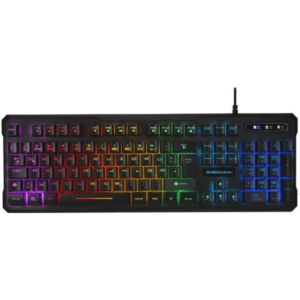Tangentbord - Mars Gaming - MK218DE - Kabelanslutet - QWERTZ - RGB LED bakgrundsbelyst - Svart Svart