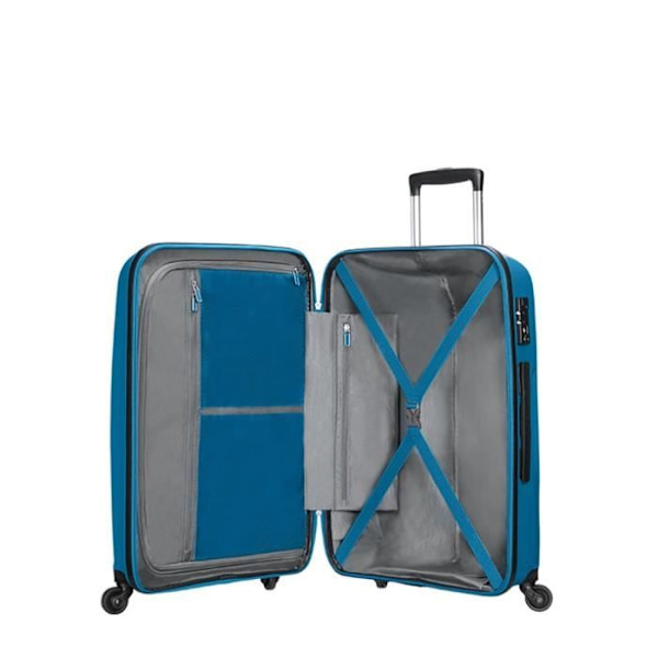 Hardside resväska - American Tourister - Bon Air 66 cm - Blå - TSA lås - 4 360° hjul Blå