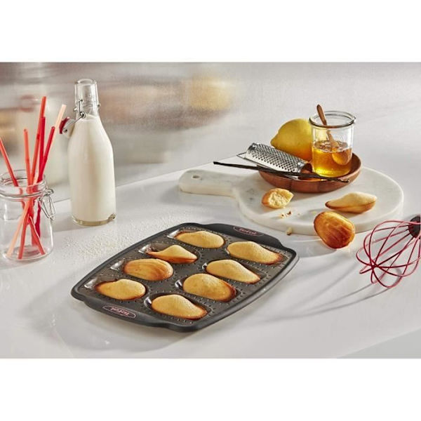 TEFAL J4172614 CRISPYBAKE Form 8 madeleines 29X21cm Svart