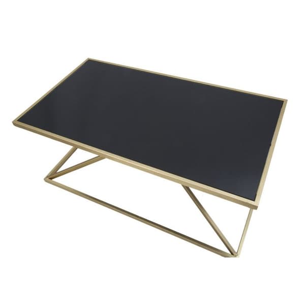 Soffbord Design "Pyramid" 110cm Svart & Guld