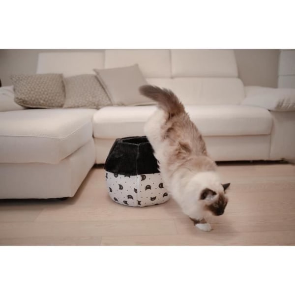 Ferplast kattkorg Mellow 40 x 30 cm bomull/lila vit/svart