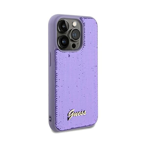 Guess Sequin Script Metal - iPhone 13 Pro Max fodral (lila)