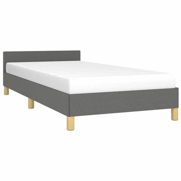 vidaXL Sängram utan madrass mörkgrå 80x200 cm tyg 347368 mörkgrå