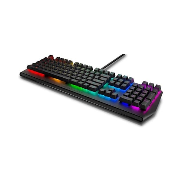 Alienware - AW410K-WW - Extra platt RGB mekaniskt speltangentbord - AW410K - US INT (QWERTY), Cherry MX Brown kontakter