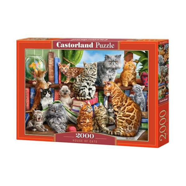 Castorland House of Cats Pussel - Djur - 2000 bitar - Barn och vuxna