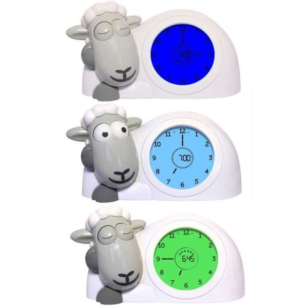 Lekfull barnväckarklocka Sam The Grey Lamb - ZAZU - Väckarklocka - Unisex - Från födseln Grå