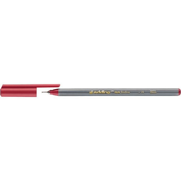 Fin tusch - edding - 4-55019-5 - Paket med 5 - Karmint - Extra fin spets - 0,3 mm Karmin