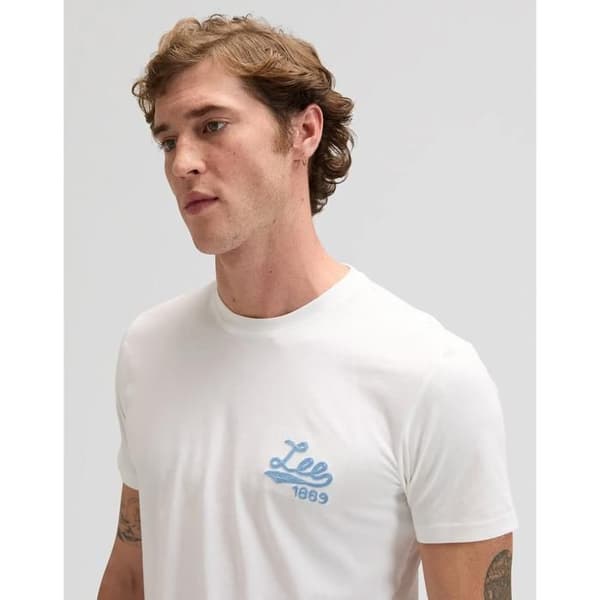 T-shirt Lee Stitch vit jag