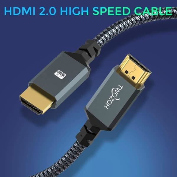 HDMI-kabel - Twozoh - 4K 5M - Höghastighet 60Hz - Nylonflätad - 18Gbps Flätad nylon