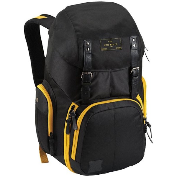 Ryggsäck - Nitro - Weekender 42L - Svart - 100% Polyester - Unisex svart, gul