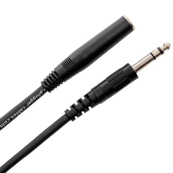 Plugger Câble Jack honkönare stereo - Jack han stereo 6m Easy Câble Svart