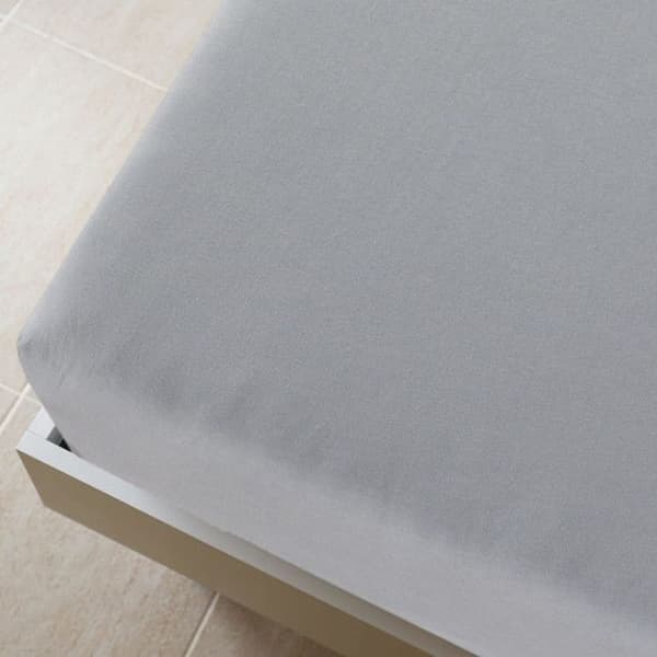 136205 vidaXL Jersey Fit Lakan 2 st Grå 140x200 cm Bomull Grå
