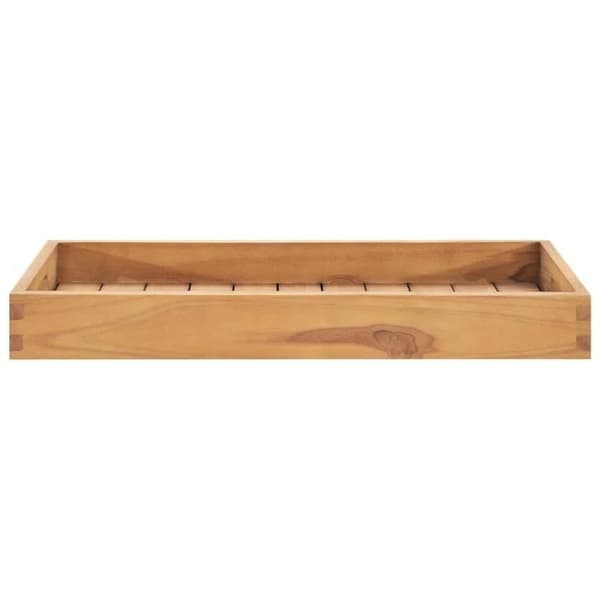 vidaXL Serveringsbricka 60x35 cm Massiv teak Brun