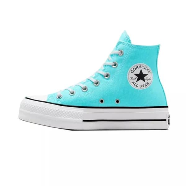 Kvinna Converse Plattform CANVAS HI Blå 37