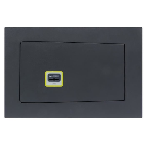 Arregui Ideal 10 281320 Väggmonterat kassaskåp, 10 mm hög säkerhet, nyckelöppning, liten 23 x 35 x 20 cm, 10 L mörkgrå
