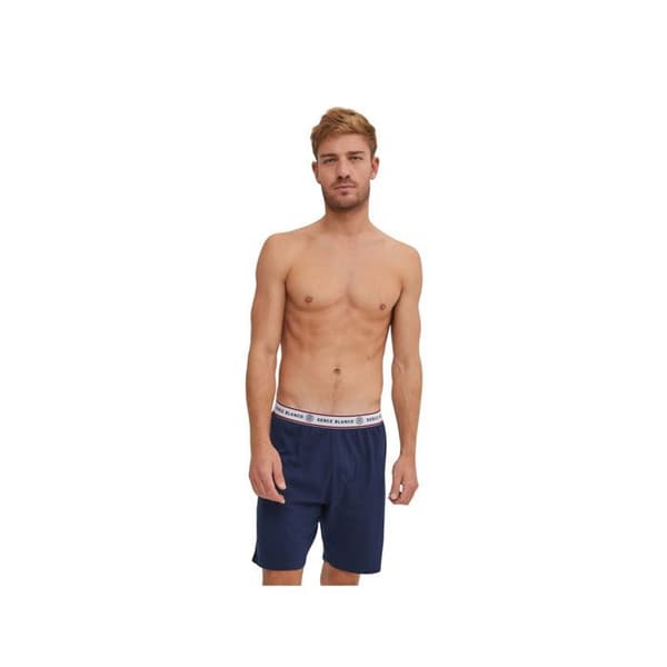 Serge Blanco Ensemble Pyjamas kort bomull för män Blå M