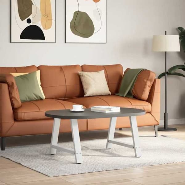 vidaXL A-formade soffbord ben 2 stycken Vit 70 x (42-43) cm Stål 4012841
