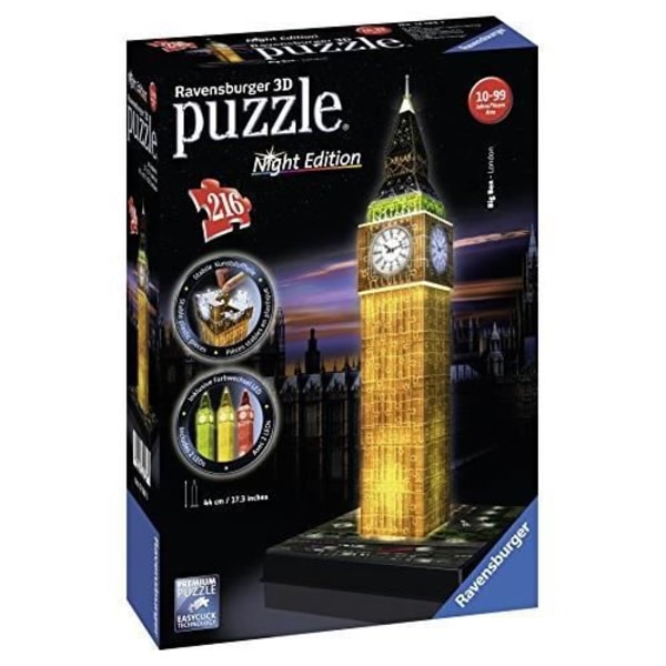 Ravensburger - 3D-pussel - Big Ben på natten - 216 bitar