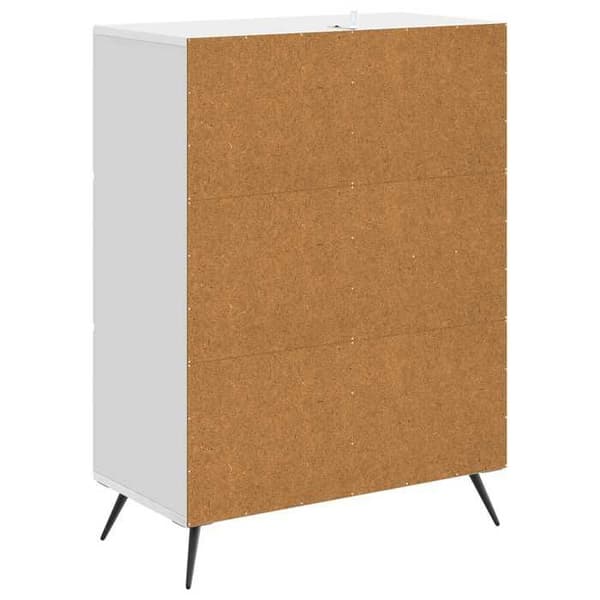 vidaXL Buffé Vit glänsande 66 x 34,5 x 90 cm Ingenjörsträ 895549