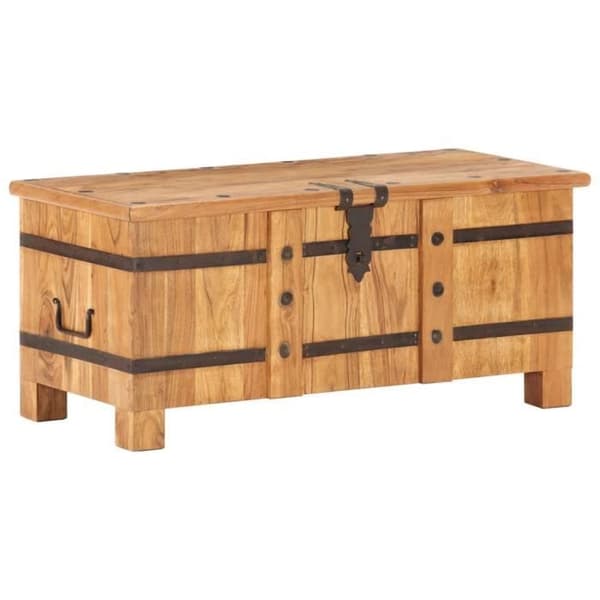 vidaXL Förvaringslåda 90x40x40 cm Solid akaciaträ