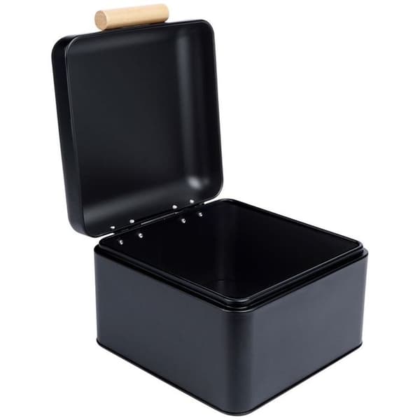 svart metallbrödbox Svart