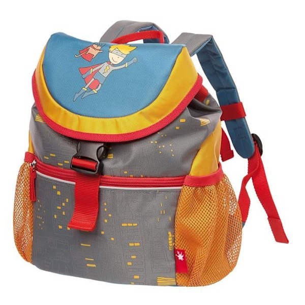 Sigikid , Pojke, Ryggsäck Storlek M 30 cm, 9 liter, Pille Power Grey, 24998 - Sigikid24998
