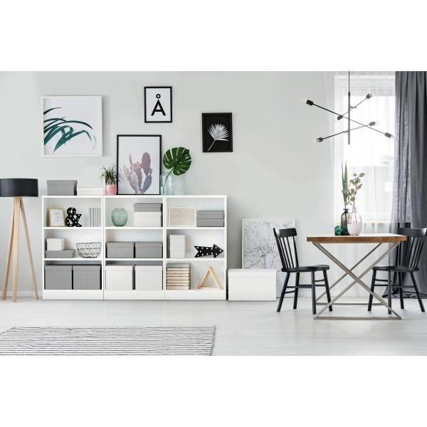 Hemförvaringslådor - Esselte - Format S - Grå - Set om 3 Grå