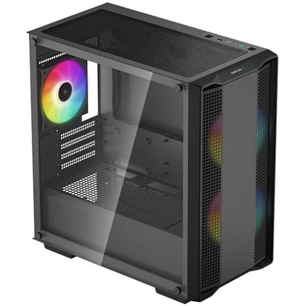 PC-fodral - DEEPCOOL - CC360 A-RGB (svart) - Minitorn - Micro-ATX-format - 3x120 mm A-RGB Svart