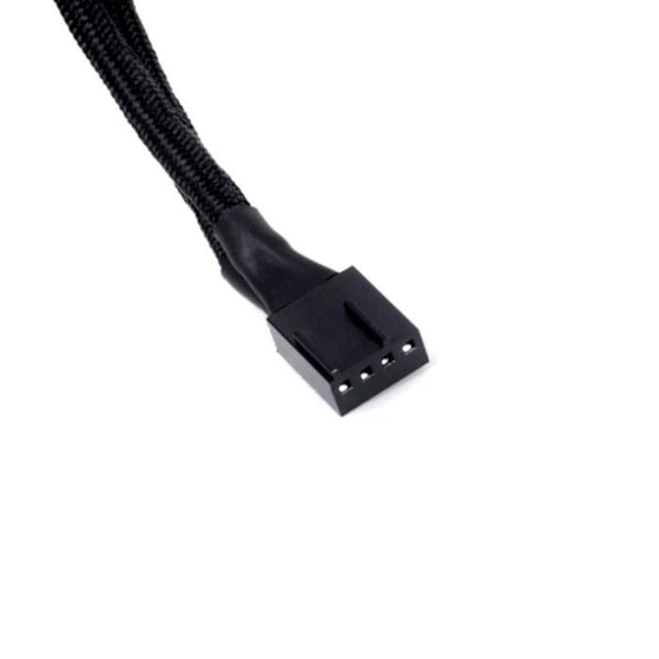 SilverStone SST-CPF01 - 10 cm splitterkabel för två PWM-fläktar, svart hylsa