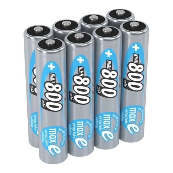 ANSMANN AAA 800mAh Micro NiMH 1.2V batteri - 1000x uppladdningsbart (8 stycken)
