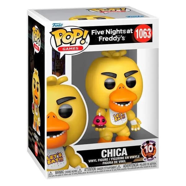 Figur för FNAF 10 år - Chica Pop 10cm gul