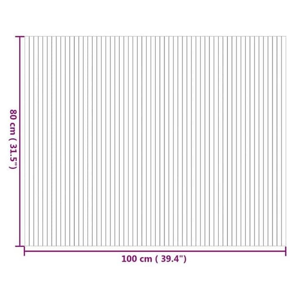 vidaXL Rektangulär matta naturlig 80x100 cm bambu 376769