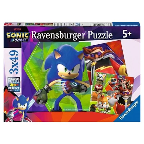 Pussel 3x49 p - äventyren Flerfärgad