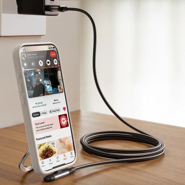 USB-C till USB-A-kabel - JOYROOM - 6956116764692 - 1,2 m - Flätad - USB-A/USB-C