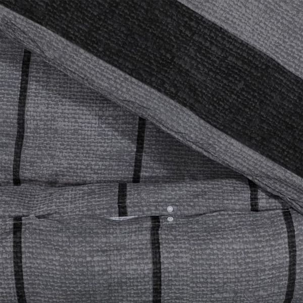 vidaXL Påslakanset Mörkgrå 200x220 cm Bomull 136427 mörkgrå